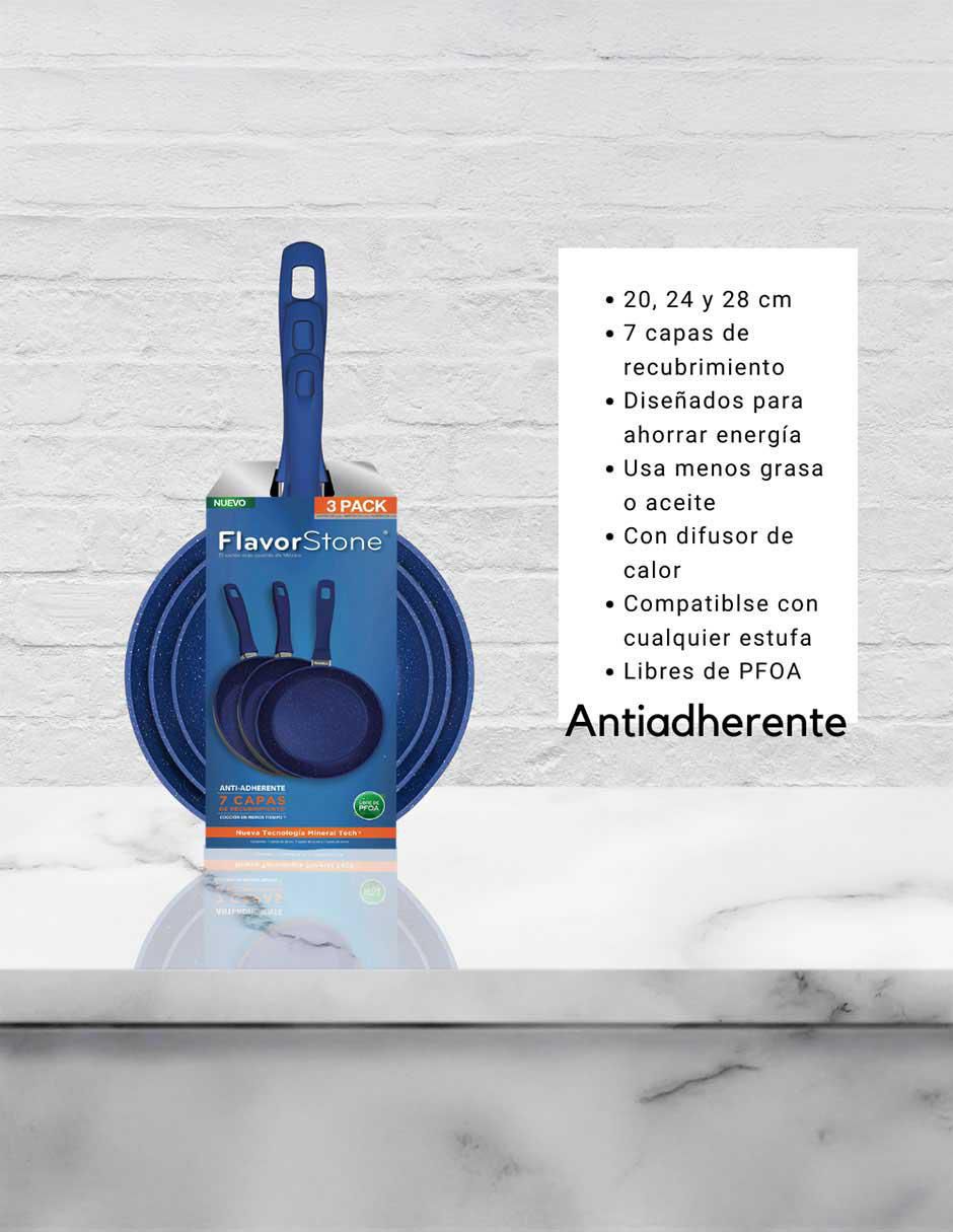 Set de sartenes de acero inoxidable 3 piezas 5