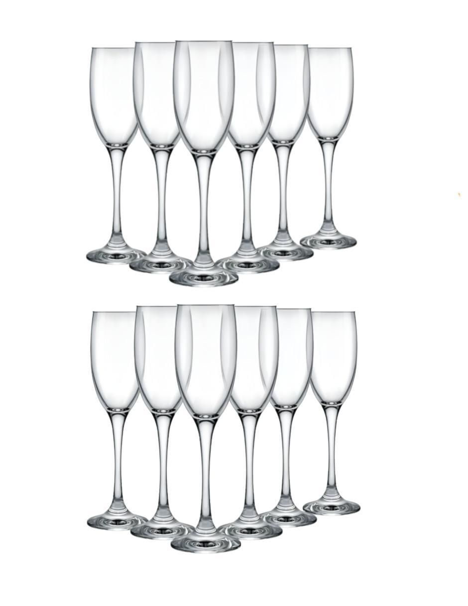 Set de copas para flauta de vidrio Set de copas para flauta de vidrio