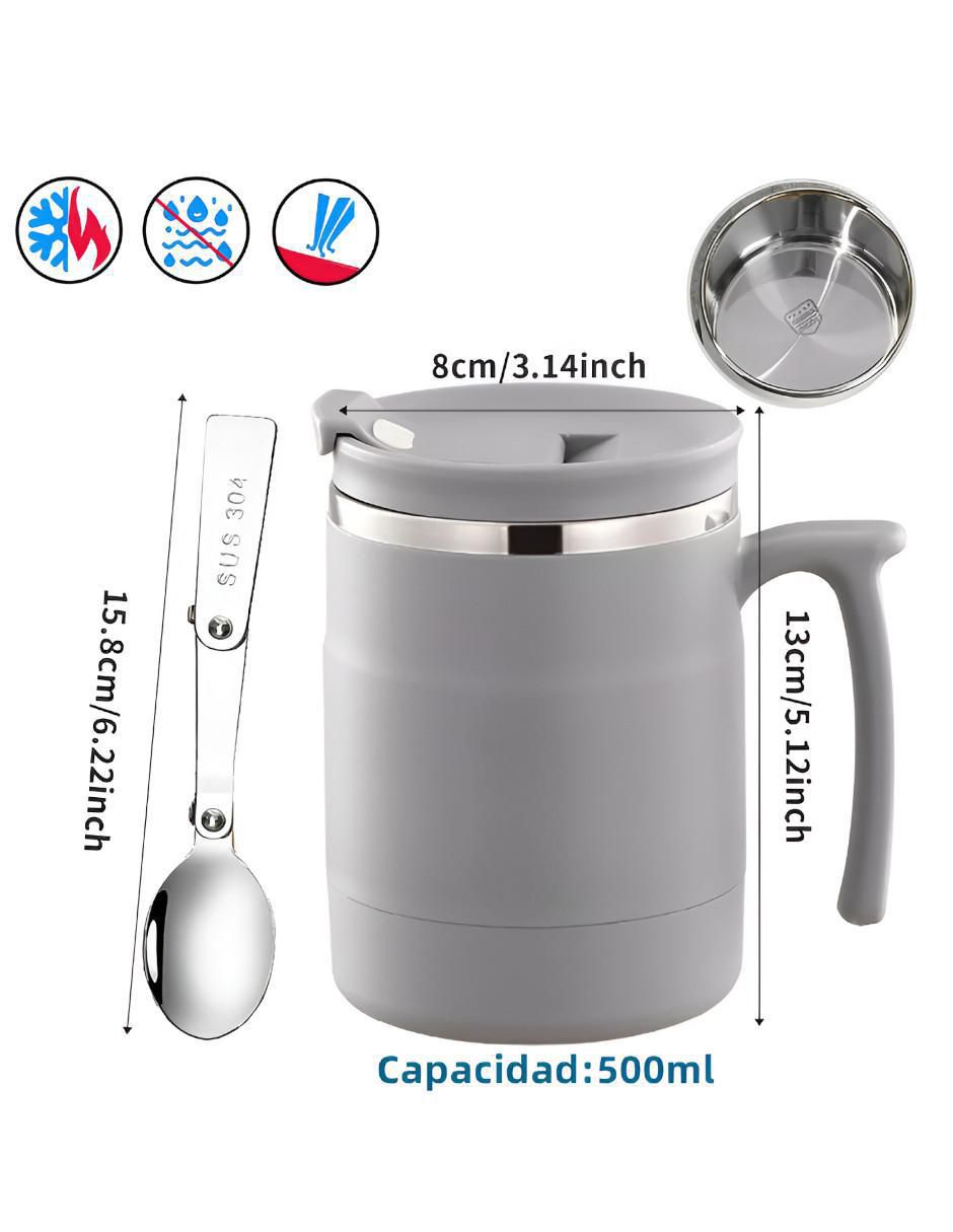 Termo de acero inoxidable con tapa rosca 500 ml 5