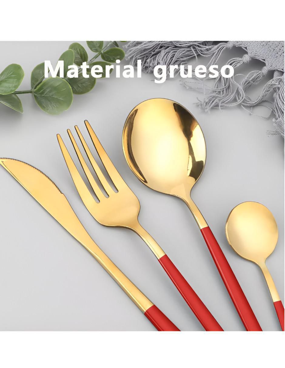 Set cubiertos de acero inoxidable 24 piezas 2