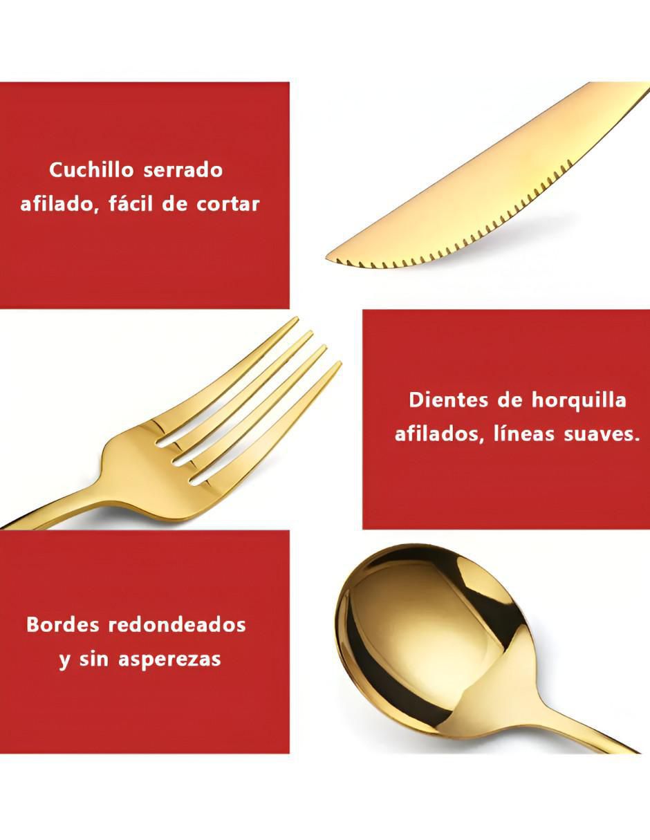 Set cubiertos de acero inoxidable 24 piezas 3