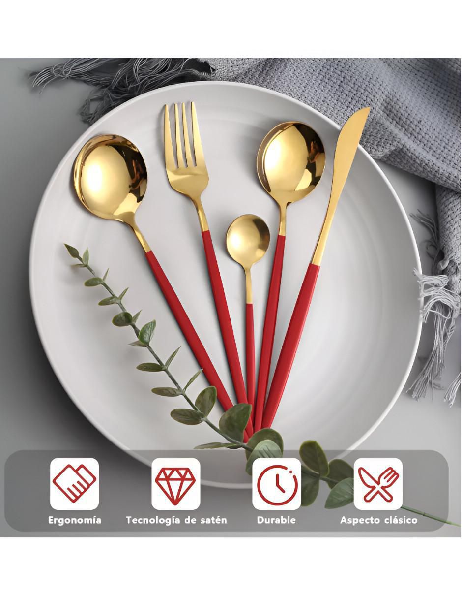 Set cubiertos de acero inoxidable 24 piezas 4