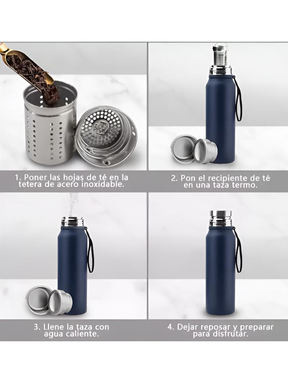 Termo de acero inoxidable con tapa rosca 2