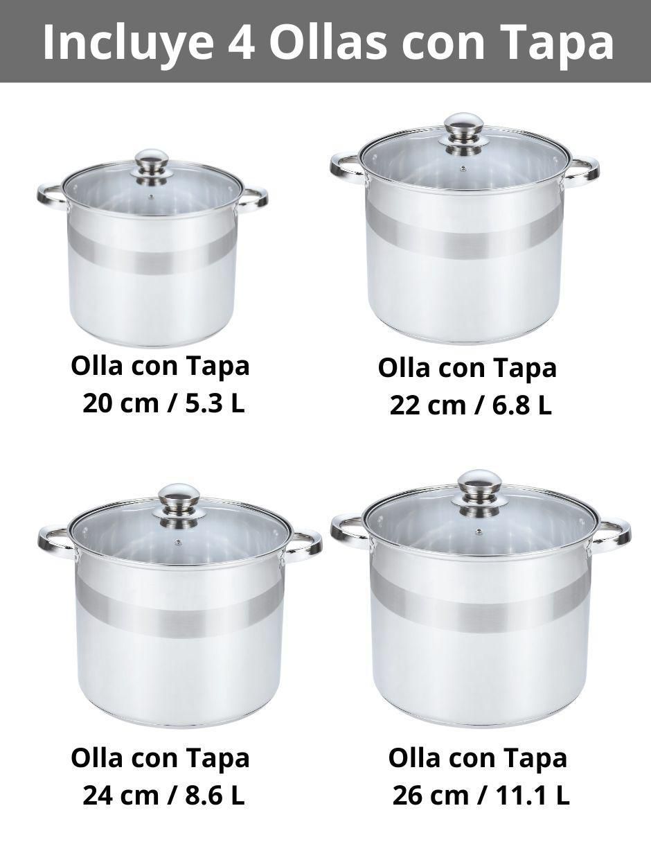 Batería de cocina SZ8 de acero inoxidable 8 piezas 3