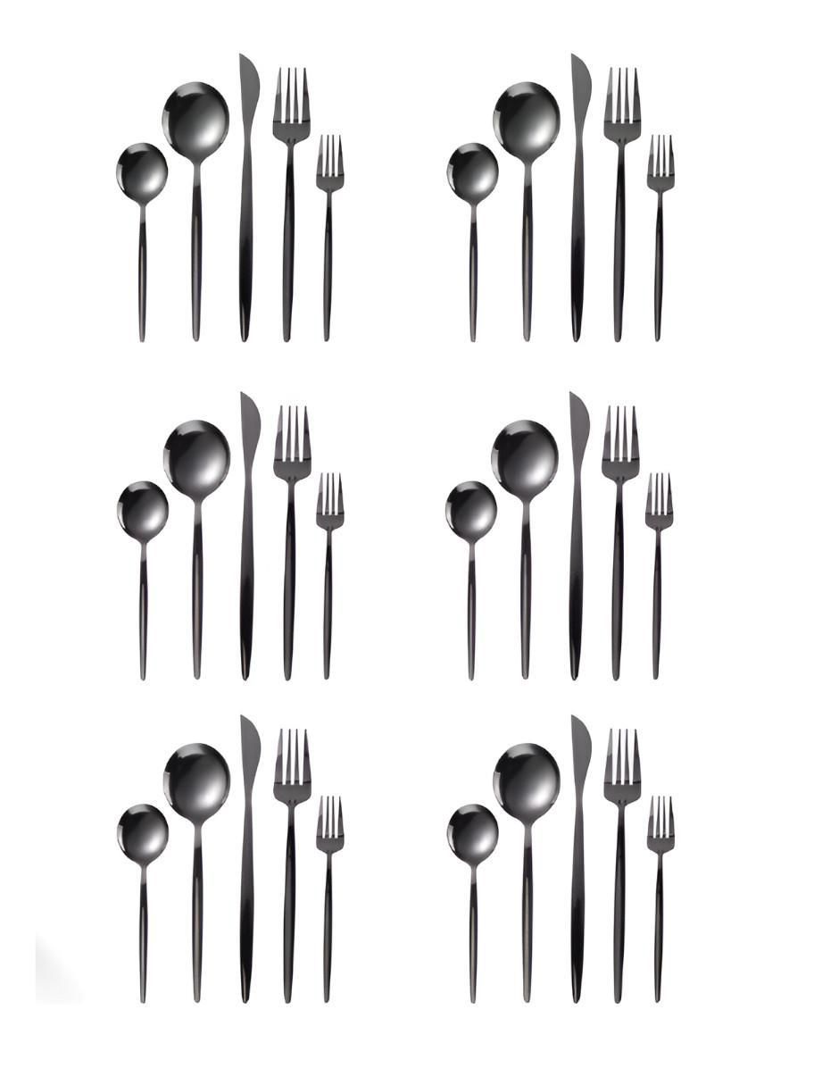 Set cubiertos de acero inoxidable 30 piezas