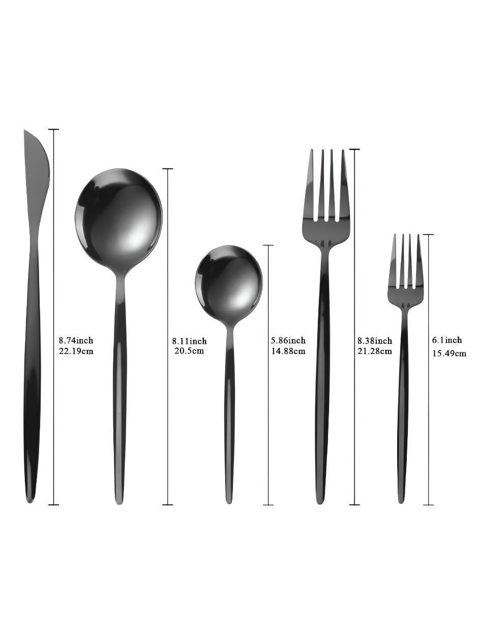 Set cubiertos de acero inoxidable 30 piezas 5