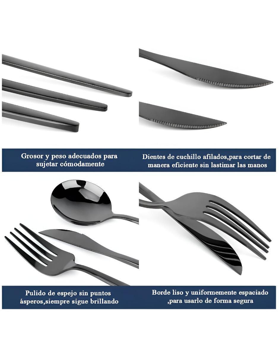 Set cubiertos de acero inoxidable 30 piezas 3