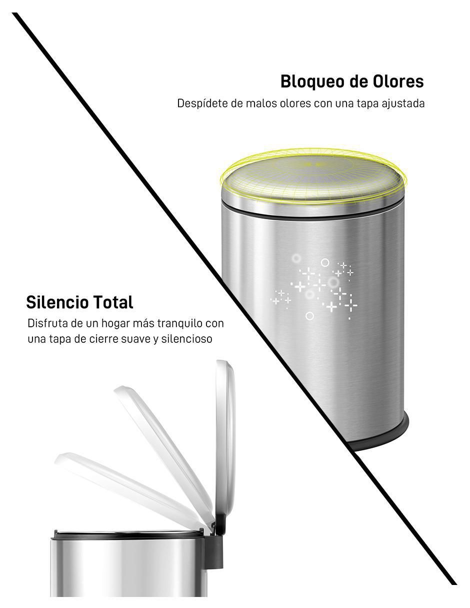 Bote de basura Serene de acero 4