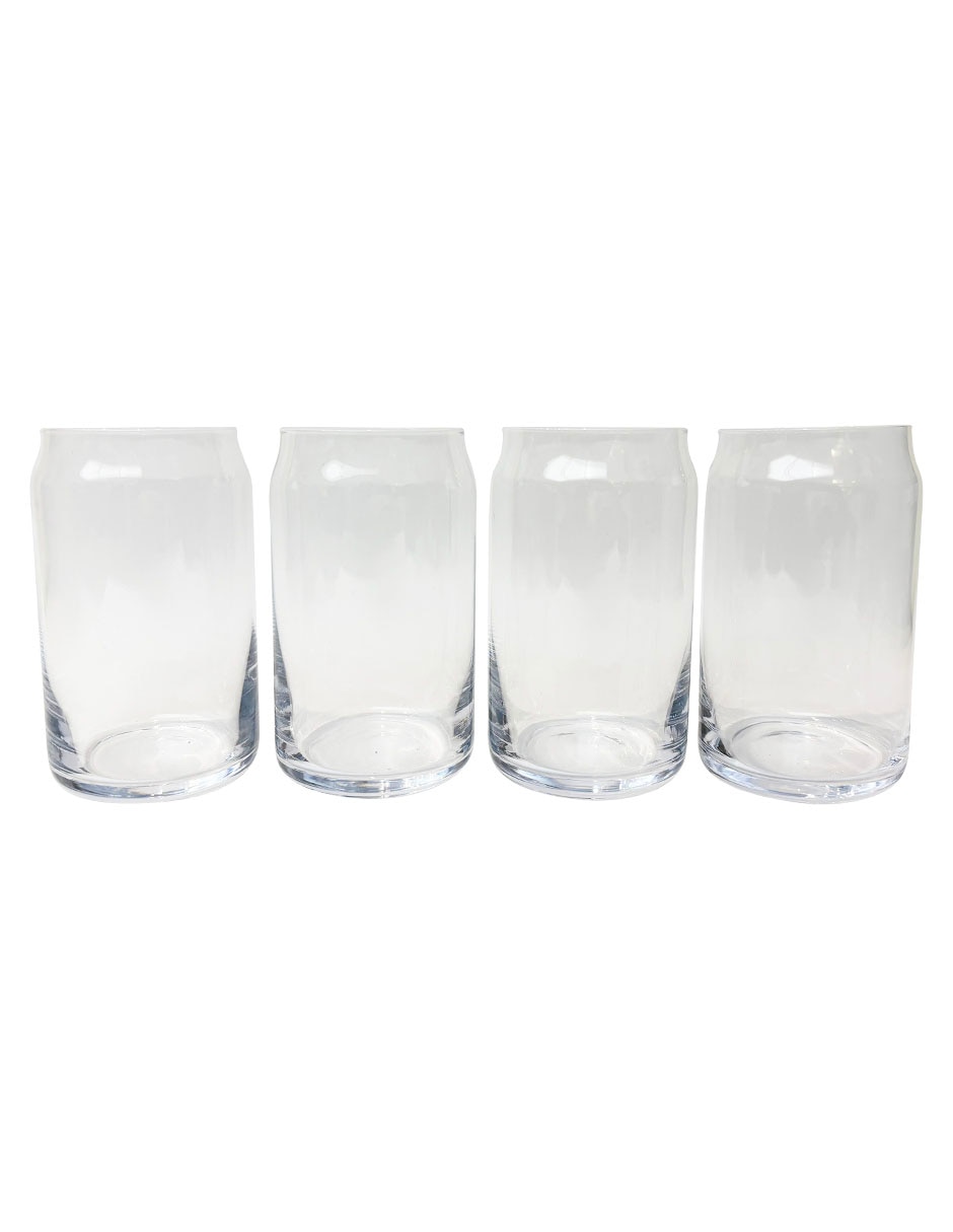 Set vasos de vidrio con 4 piezas