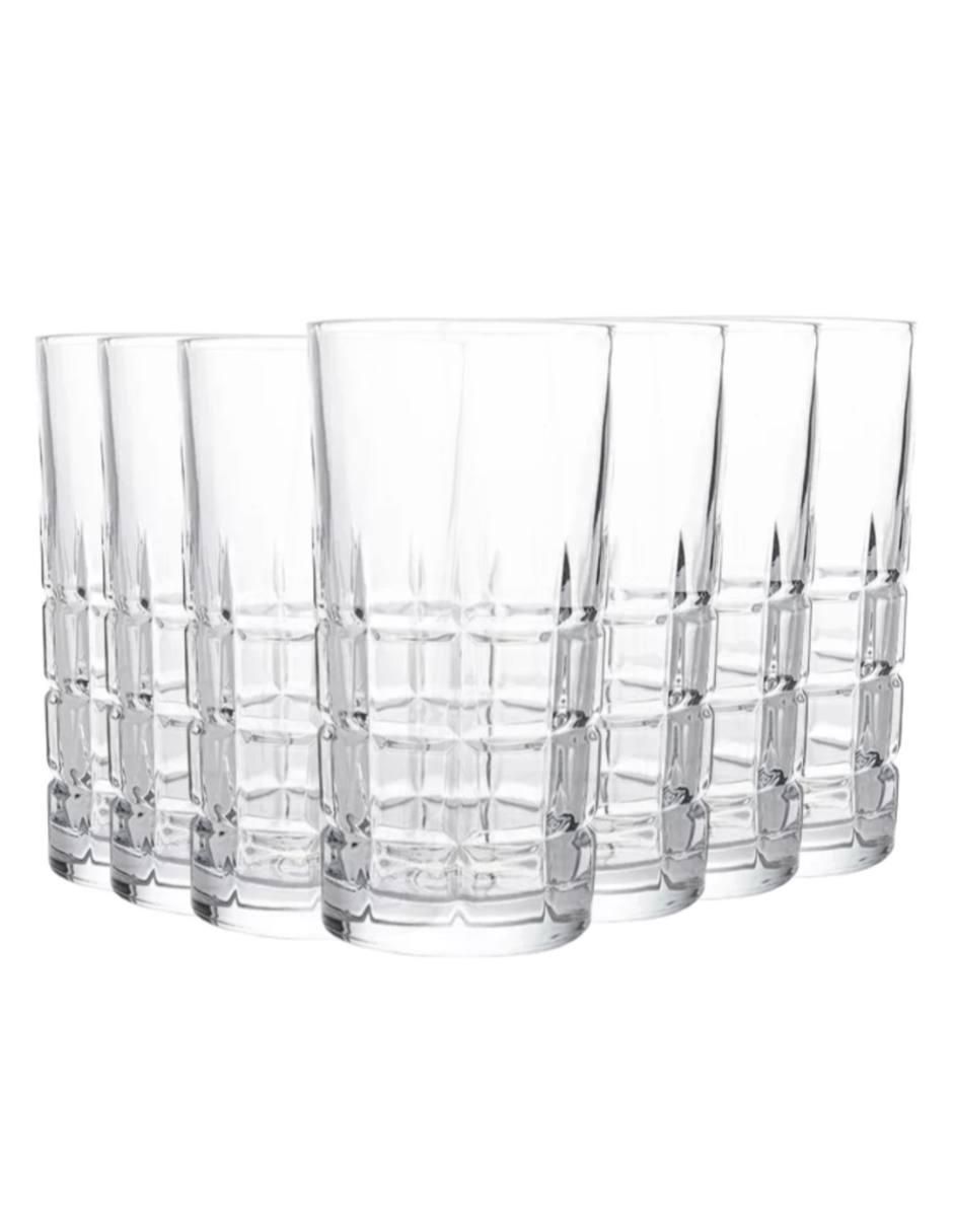 Set vasos Lusion de vidrio con 12 piezas