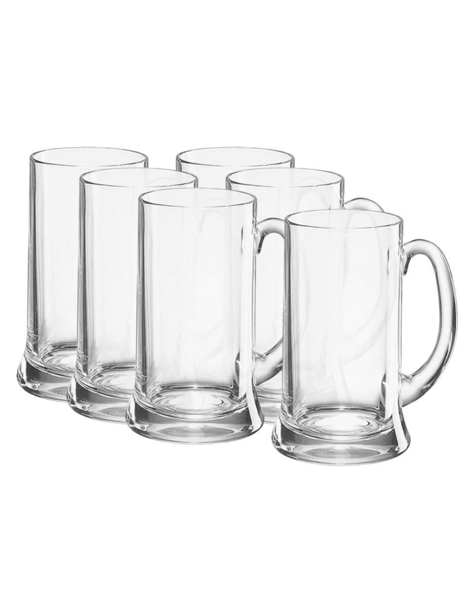 Set vasos cerveceros Icon de vidrio con 6 piezas
