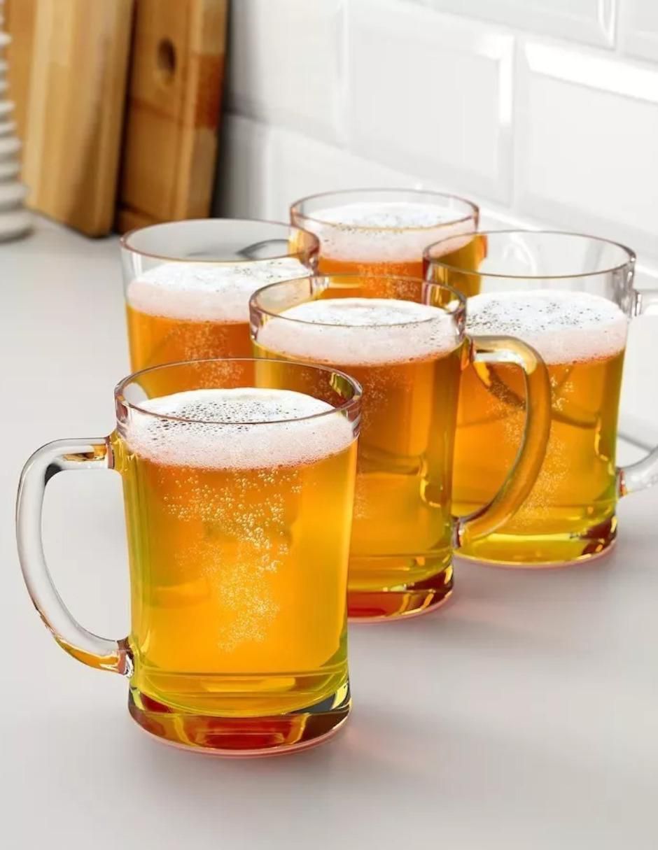 Set vasos cerveceros Albira de vidrio con 6 piezas
