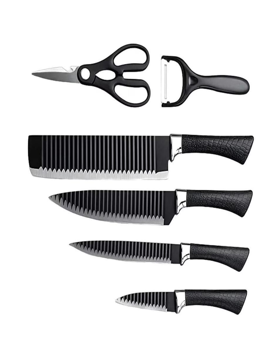 Set de cuchillos utilitario kitchen 6 piezas