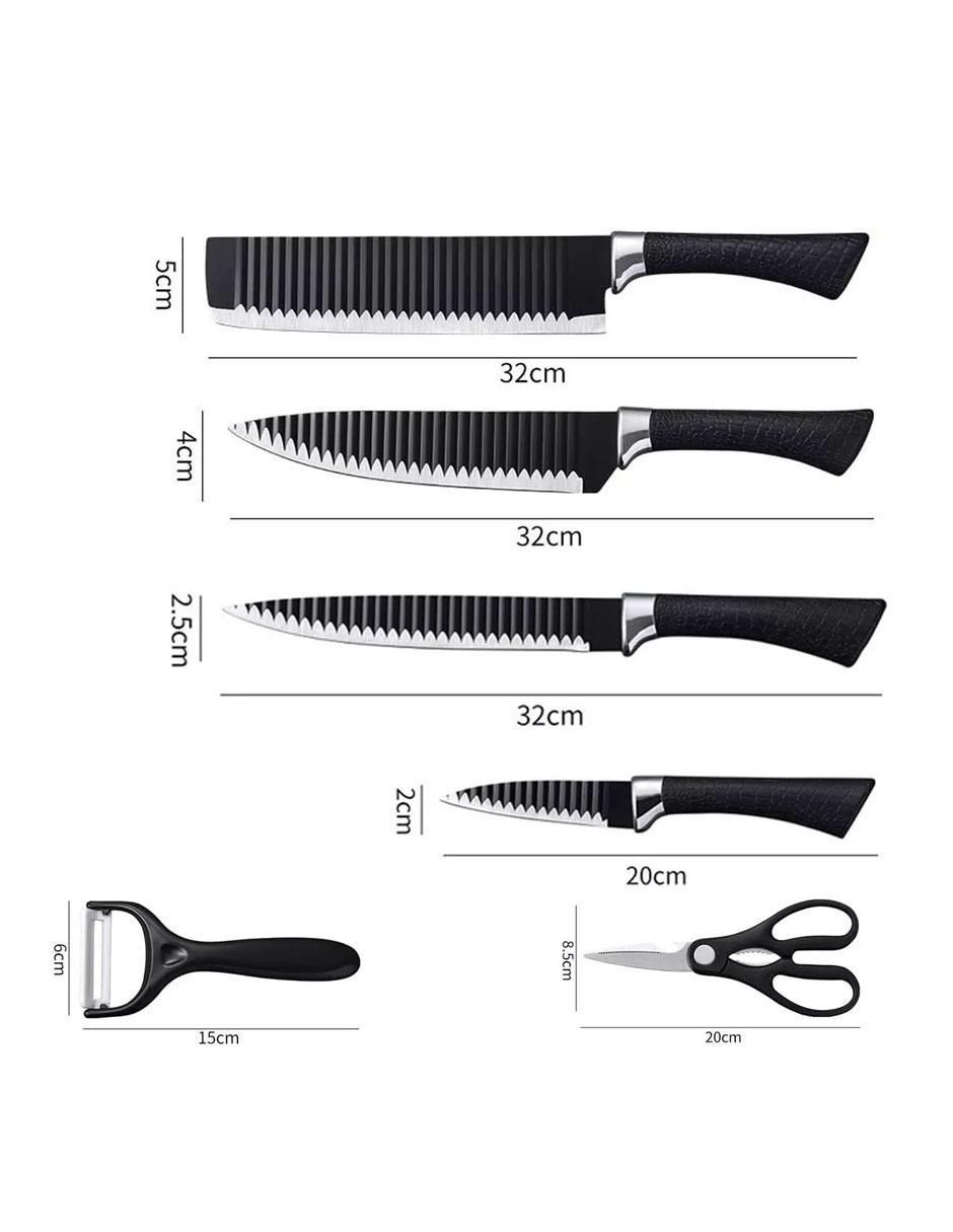 Set de cuchillos utilitario kitchen 6 piezas 3