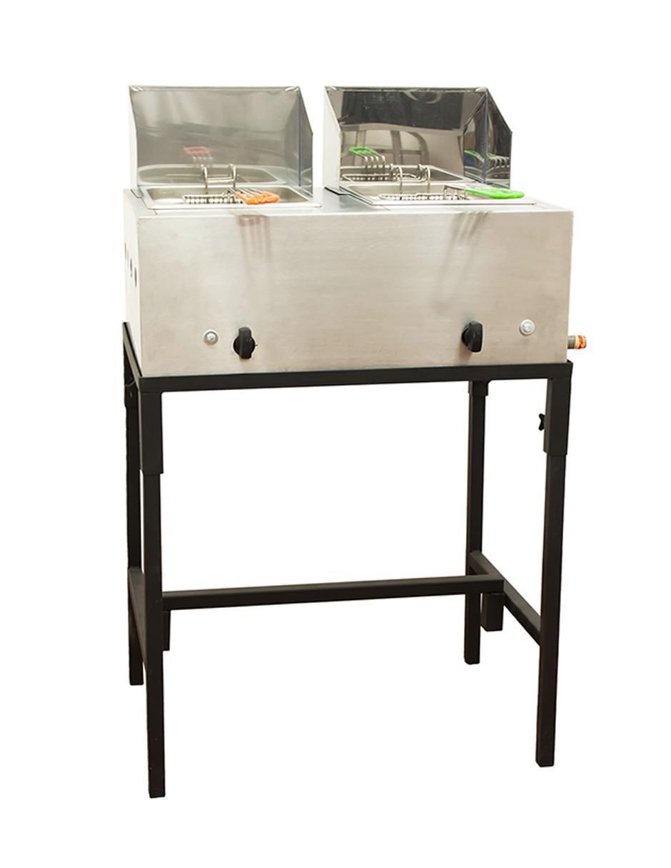 Freidora de aceite con compartimento doble 9 L 3