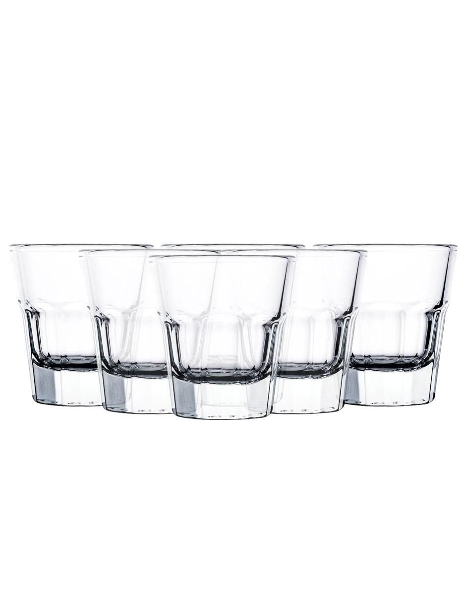Set de tequileros London de vidrio con 6 piezas Set de tequileros London de vidrio con 6 piezas
