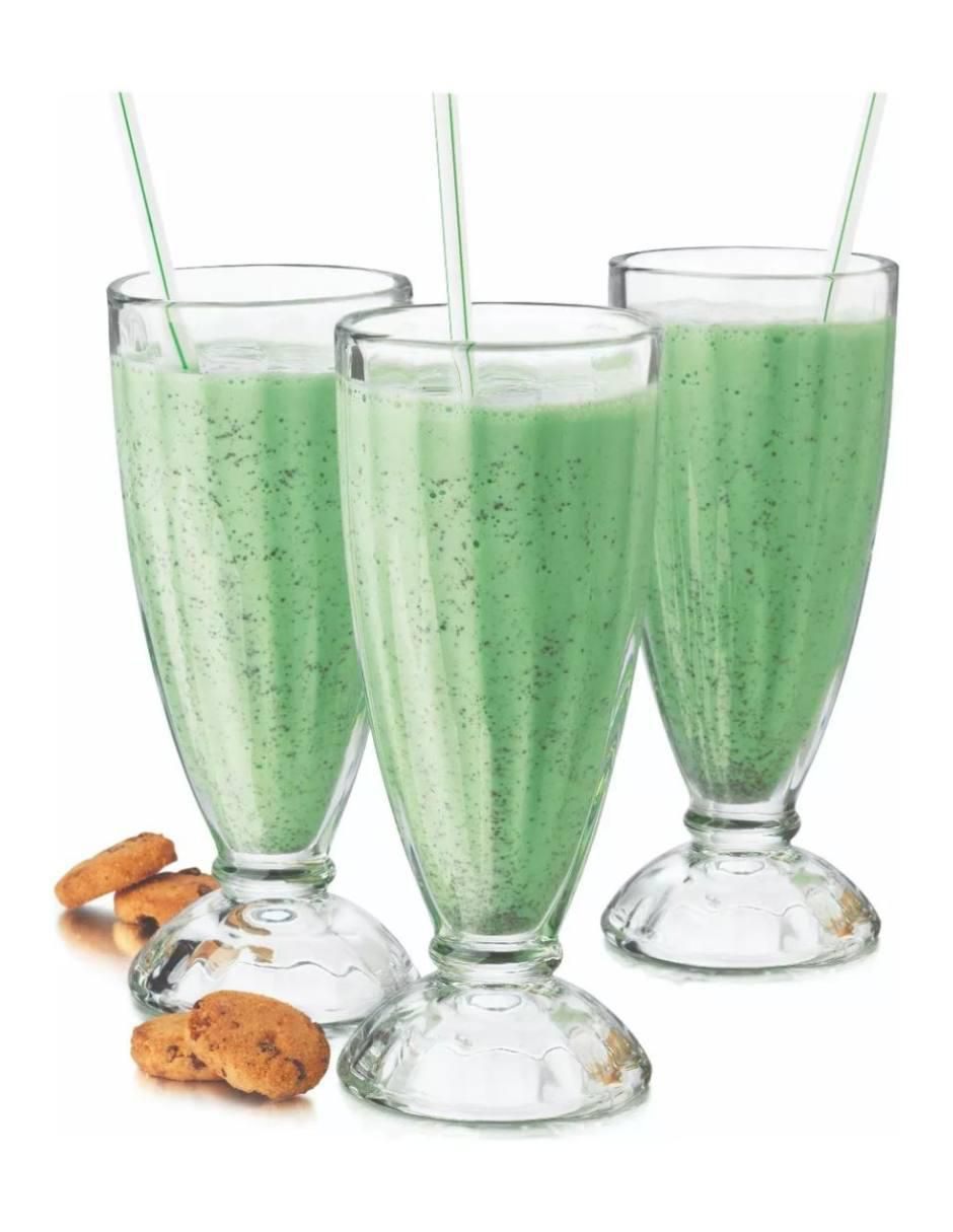 Set de copas para malteada Glida de vidrio