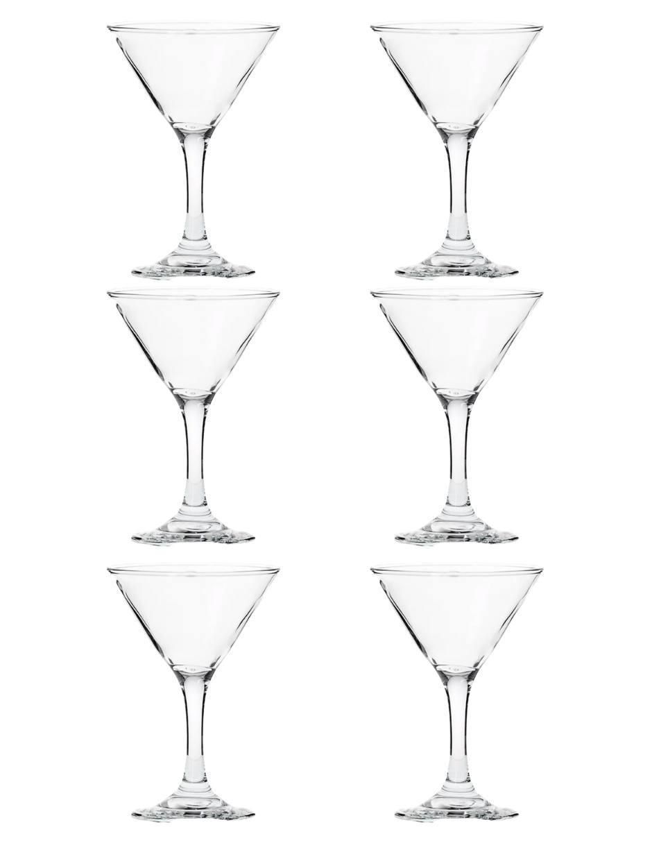 Set de copas para martini Mar de vidrio Set de copas para martini Mar de vidrio