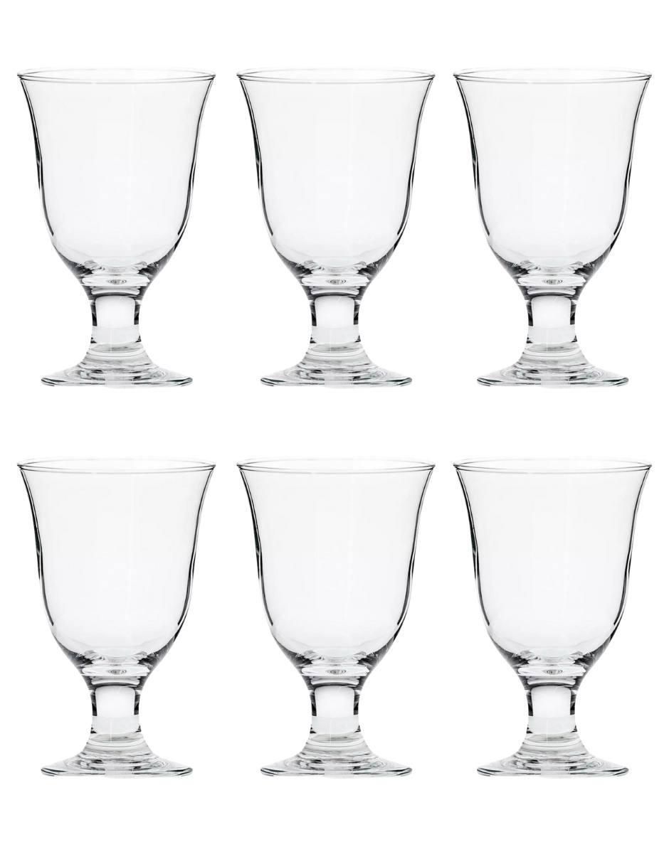 Set de copas para agua Elba de vidrio