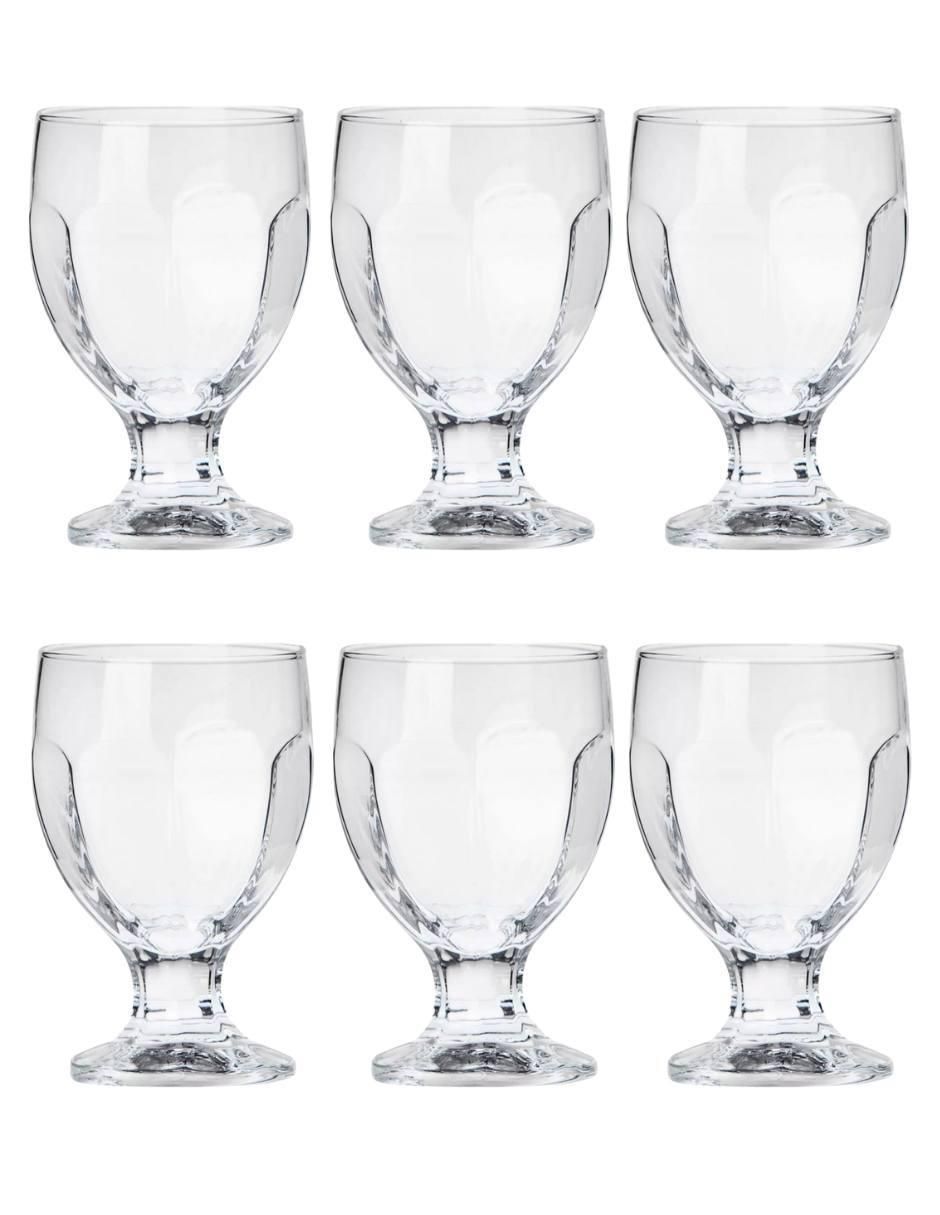 Set de copas para agua London de vidrio