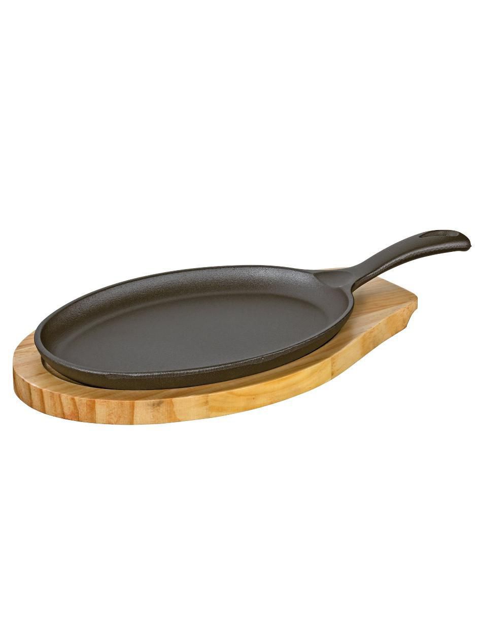 Sartén grill de hierro fundido