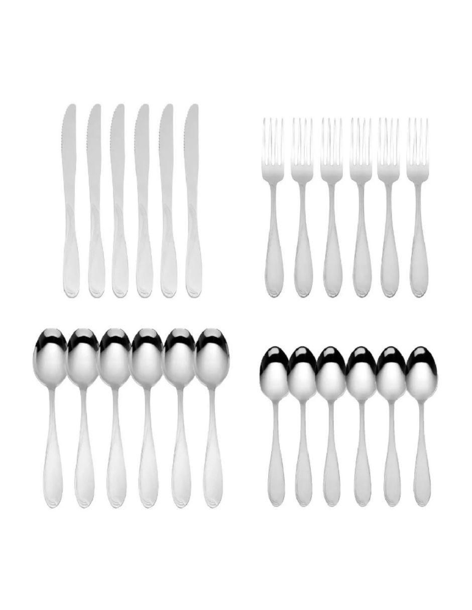 Set cubiertos Gamma de acero inoxidable 24 piezas