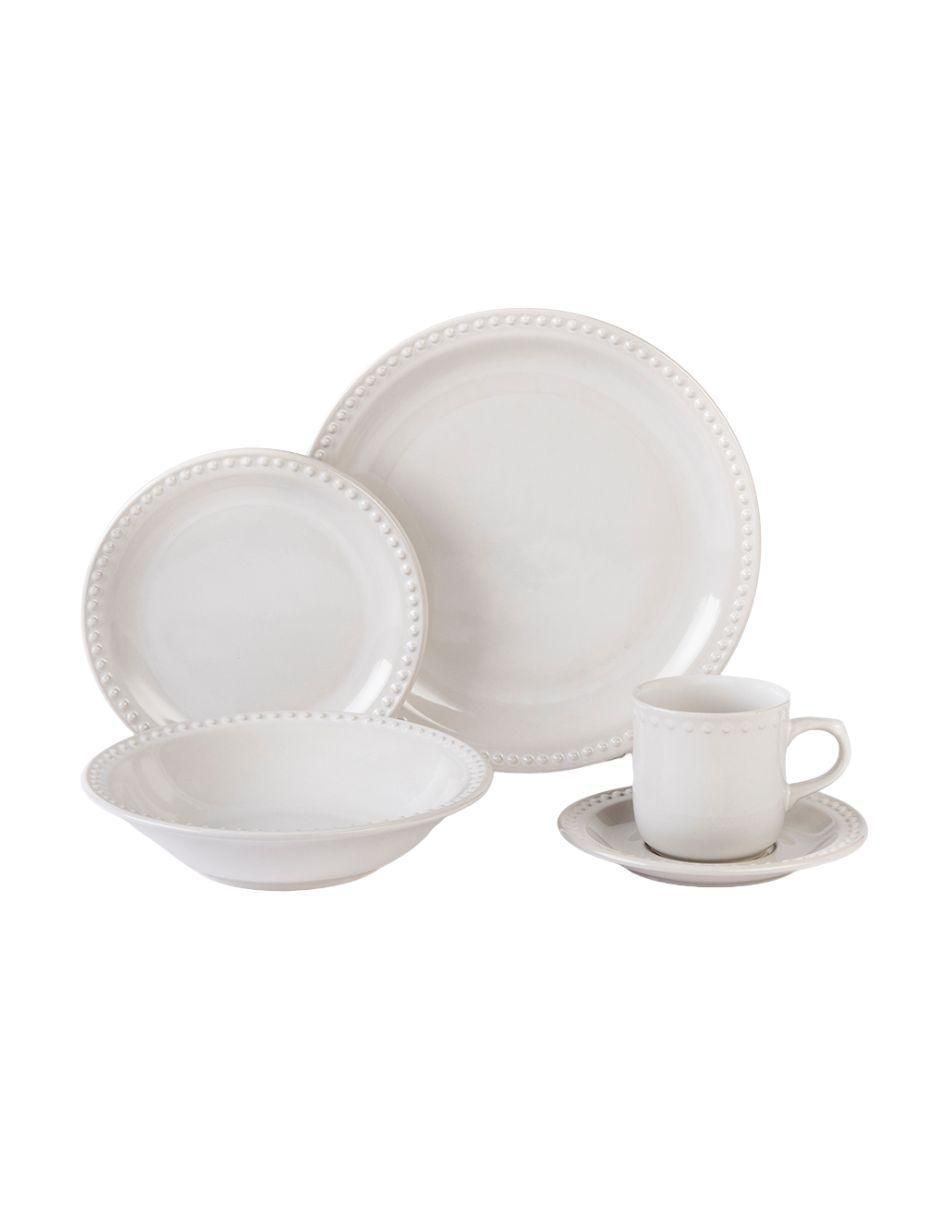 Vajilla cerrada mauve de porcelana para 6 personas 4