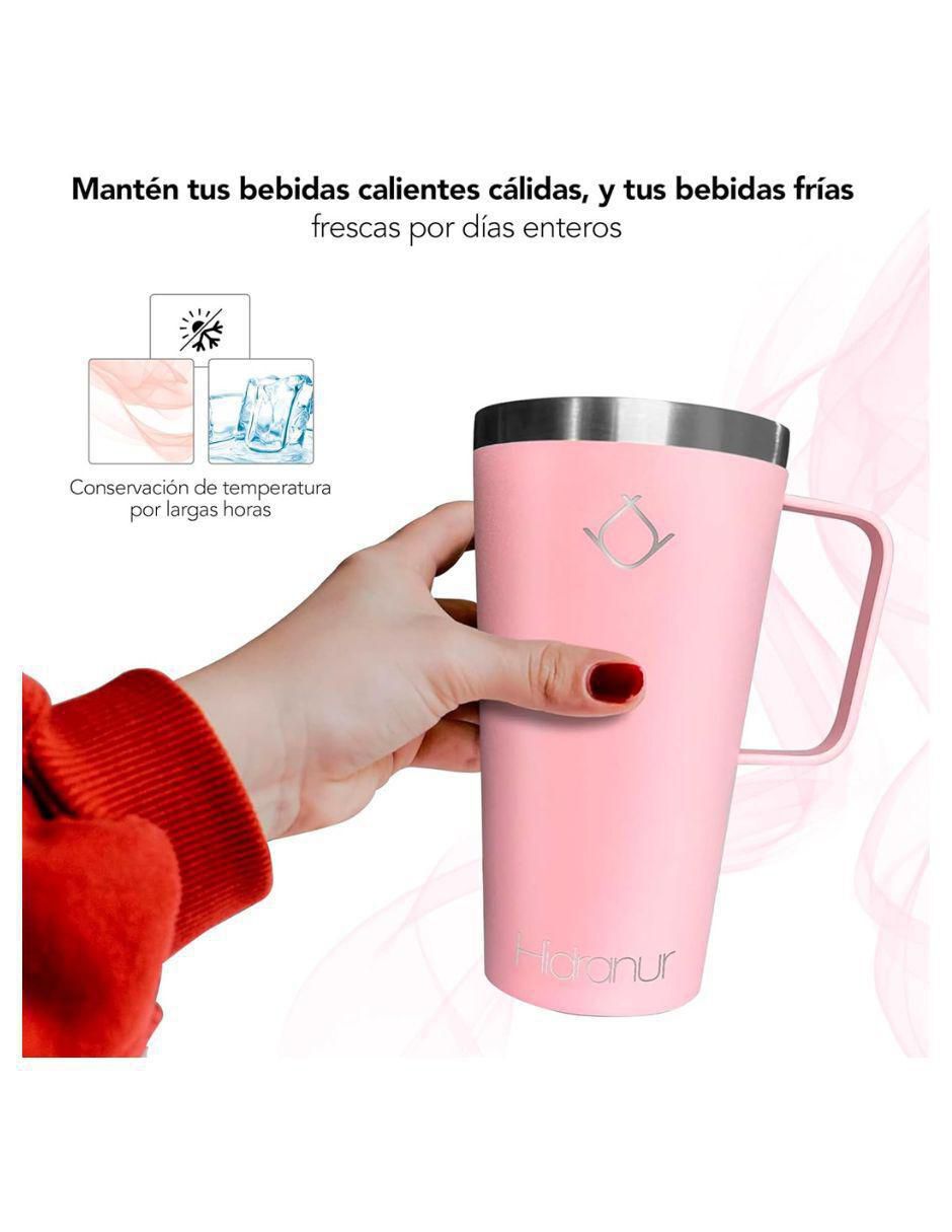 Termo doble pared de acero inoxidable con tapa flip top 887 ml 2