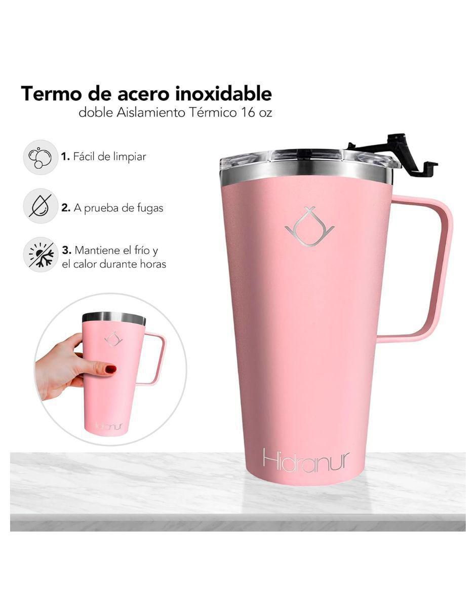 Termo doble pared de acero inoxidable con tapa flip top 887 ml 3