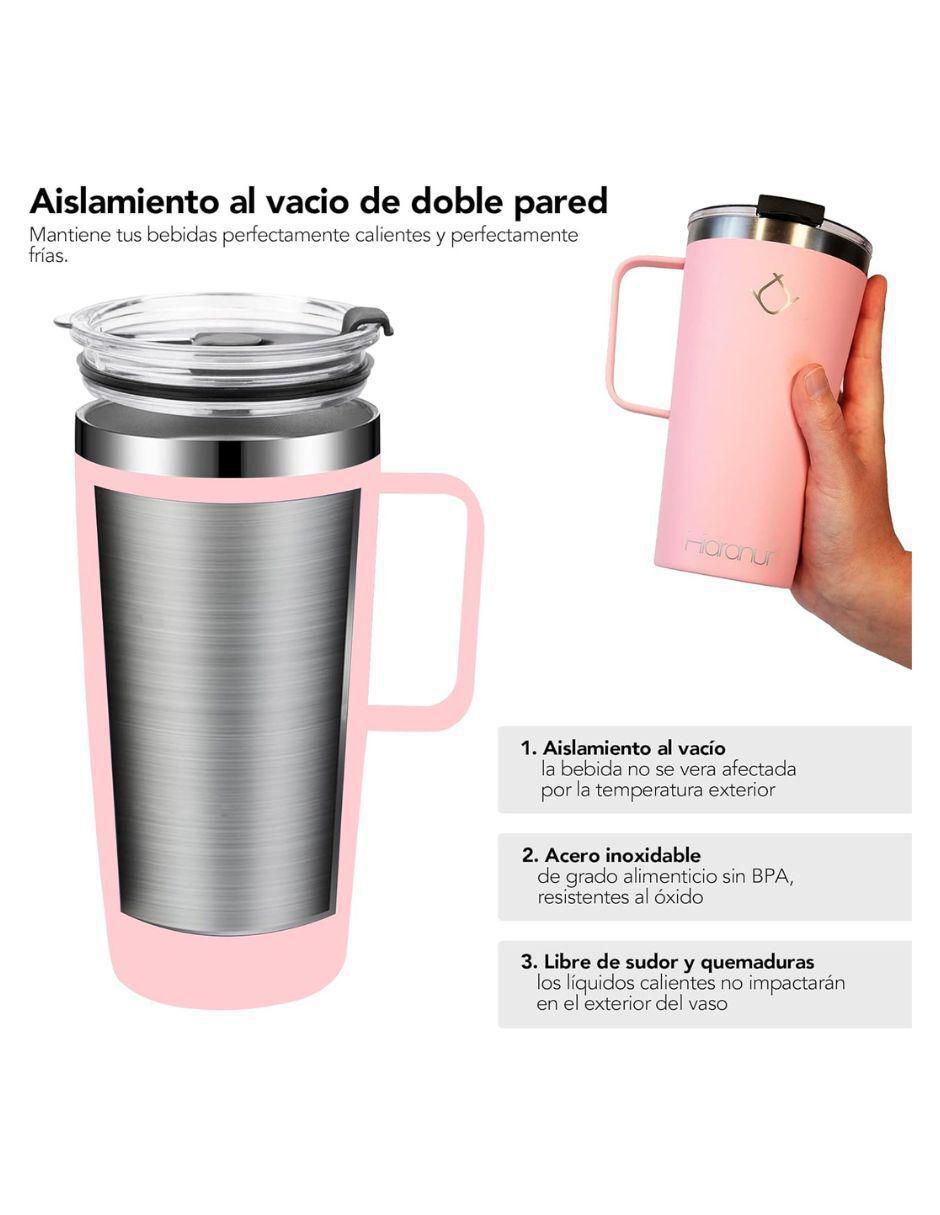 Termo doble pared de acero inoxidable con tapa flip top 887 ml 4