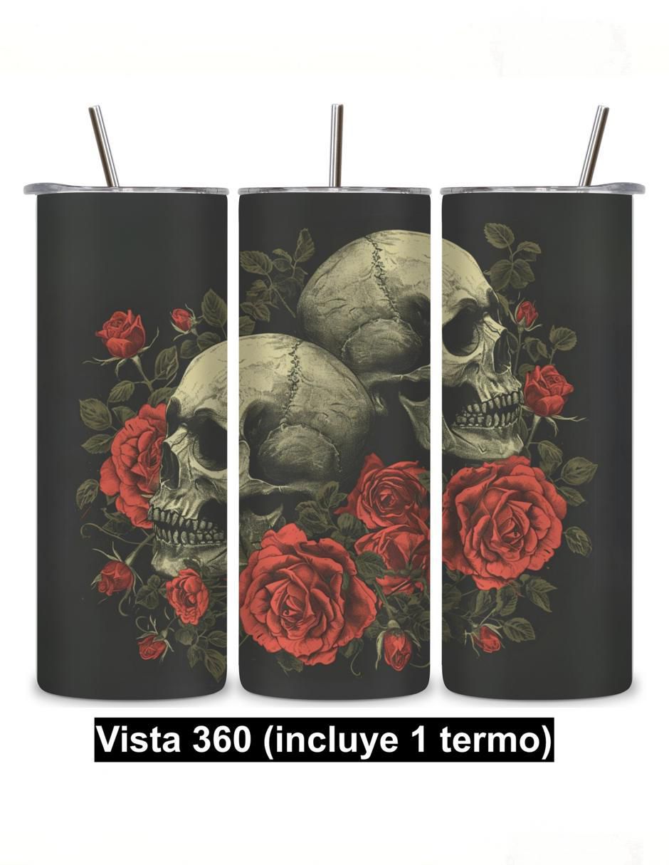 Termo de acero inoxidable Skinny con tapa a presión 600 ml 2