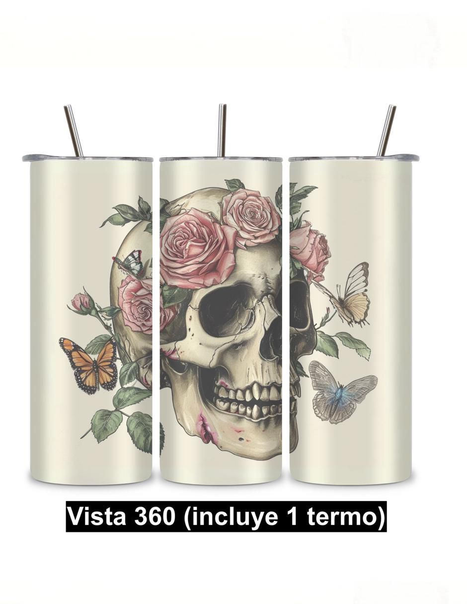 Termo de acero inoxidable Skinny con tapa a presión 600 ml 2