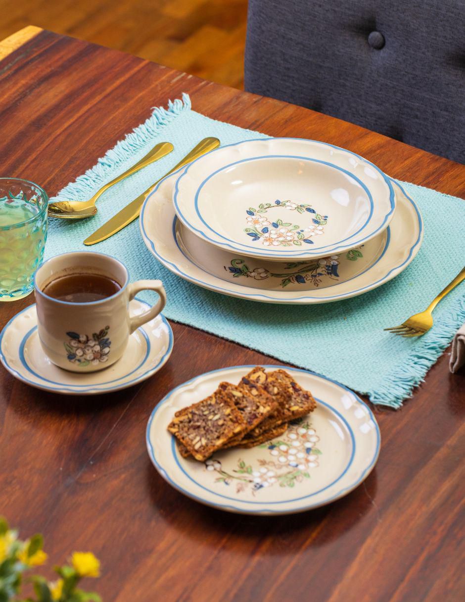 Vajilla cerrada victoria de porcelana para 4 personas 3