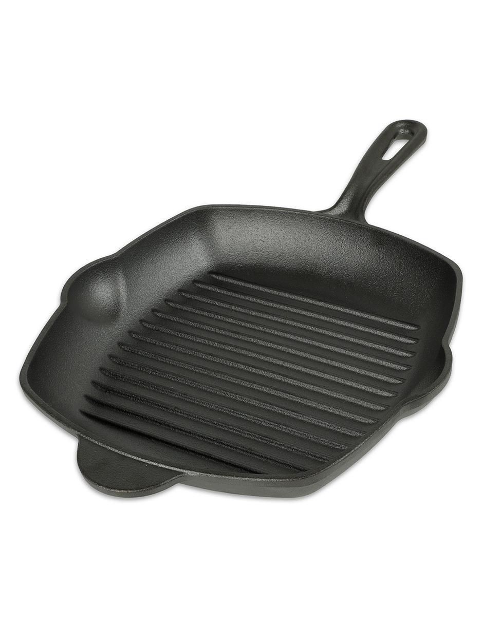 Sartén grill de hierro fundido