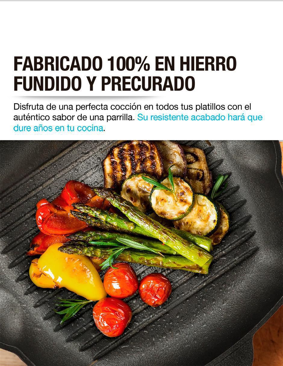 Sartén grill de hierro fundido 3