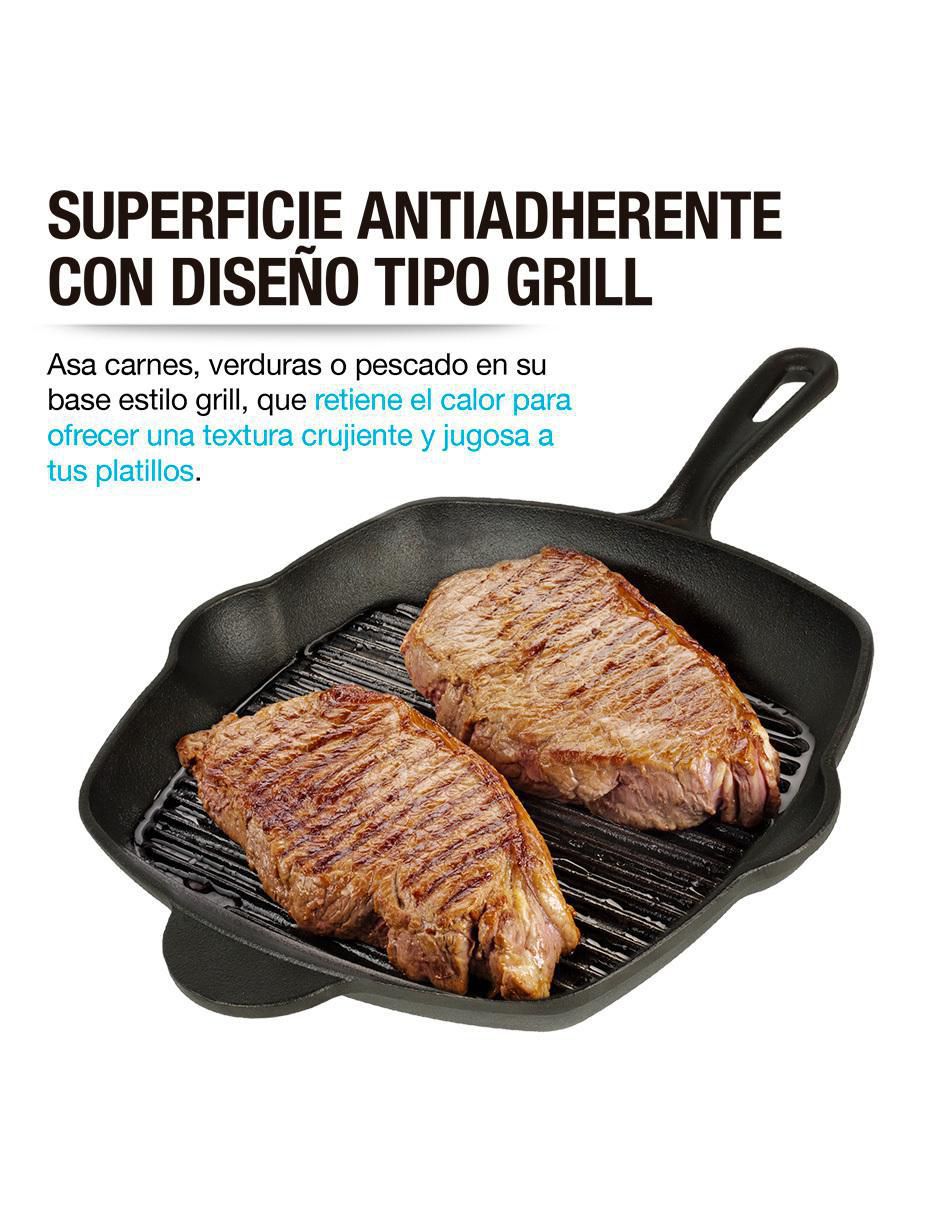 Sartén grill de hierro fundido 4