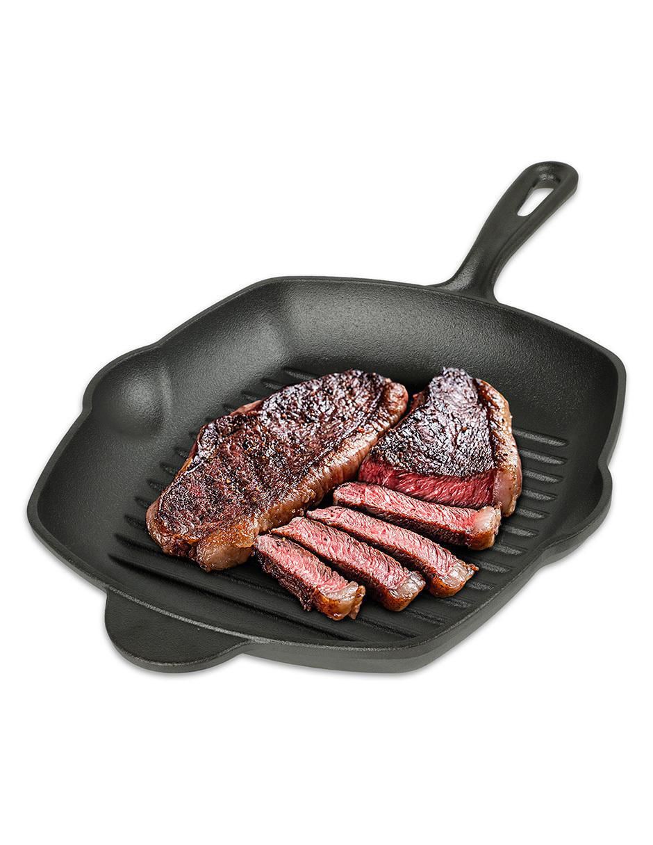 Sartén grill de hierro fundido 9