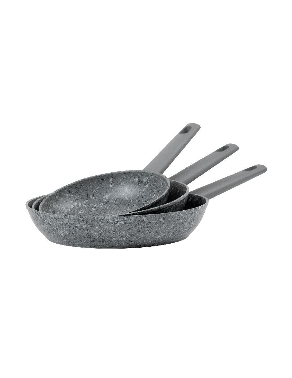 Set de sartenes Love Cook de aluminio anodizado 3 piezas Set de sartenes Love Cook de aluminio anodizado 3 piezas