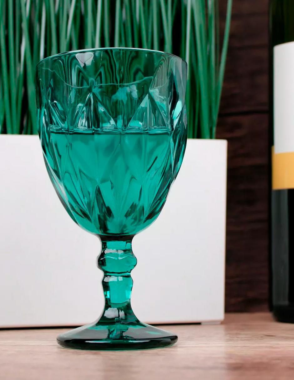 Set de copas para vino de vidrio 3