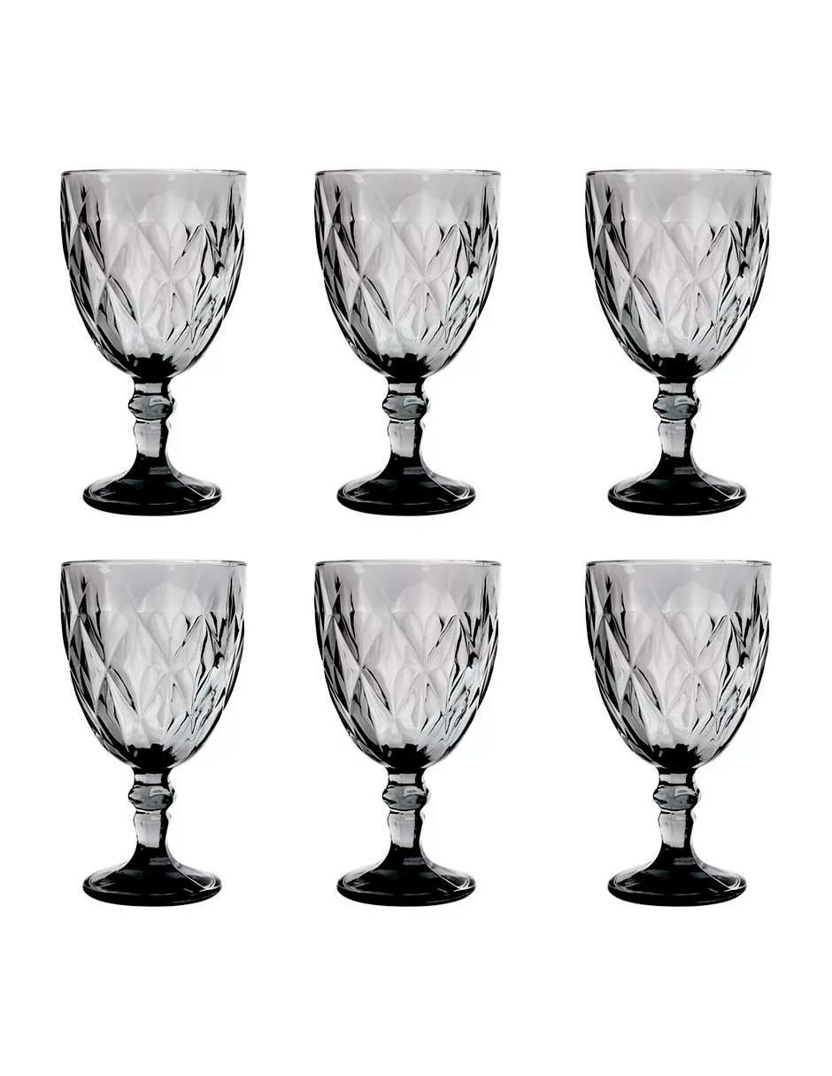Set de copas para vino de vidrio