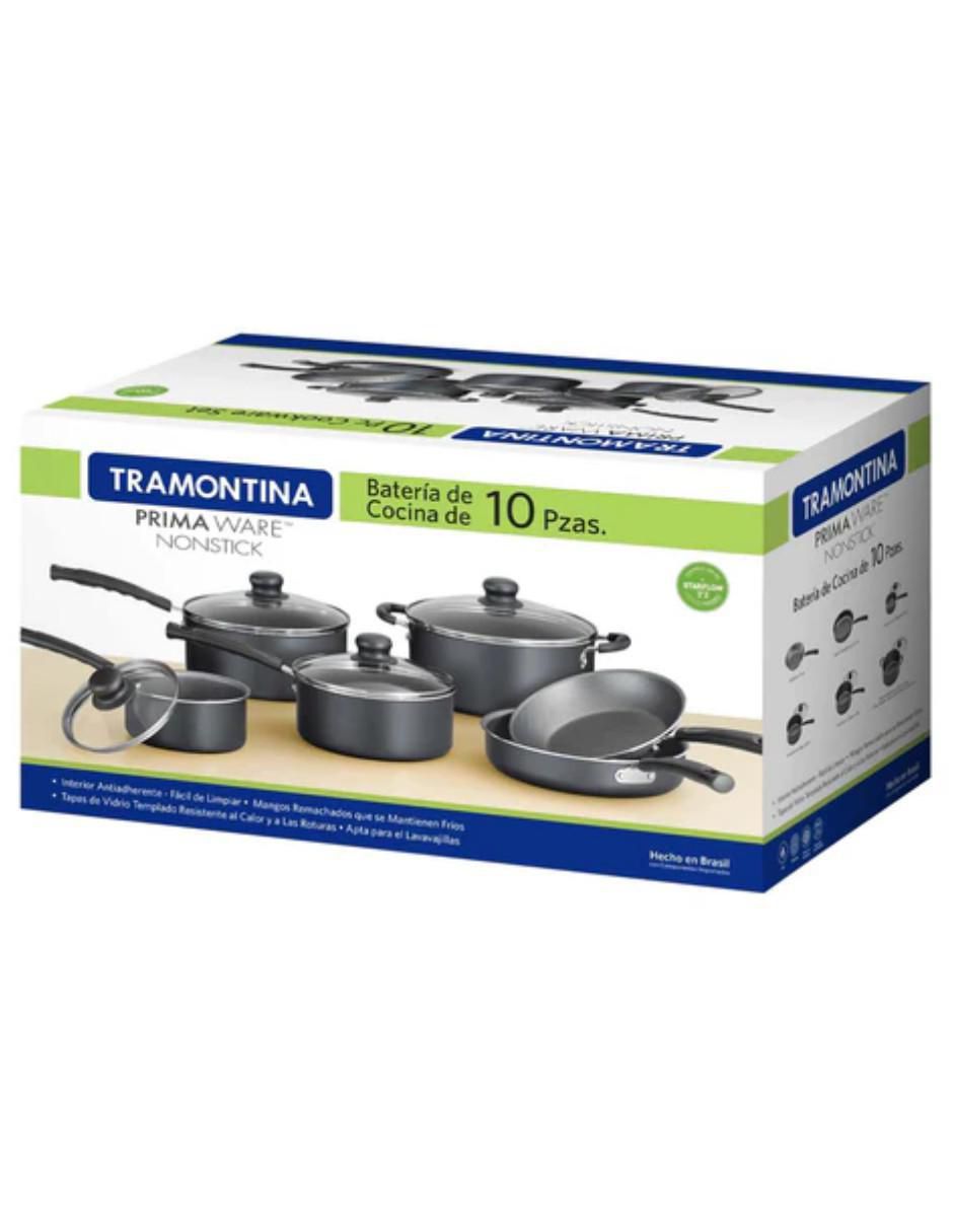 Batería de cocina de aluminio anodizado antiadherente zafiro 10 piezas 4