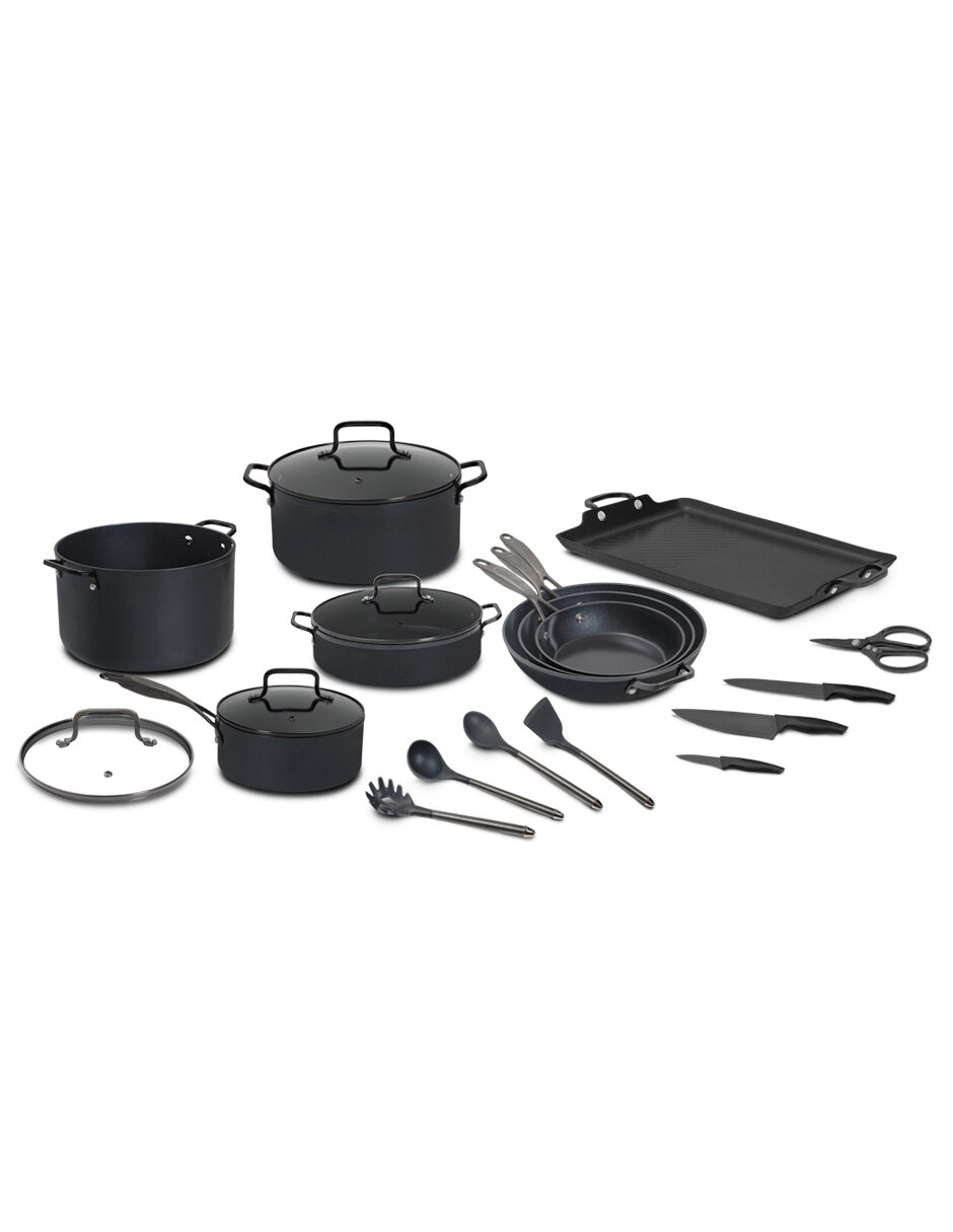 Batería de cocina de aluminio antiadherente cerámica 20 piezas