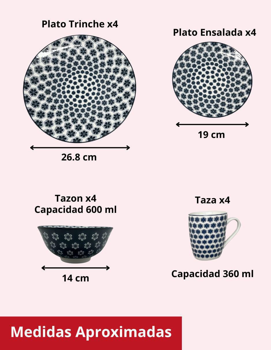 Vajilla cerrada de cerámica para 4 personas 5