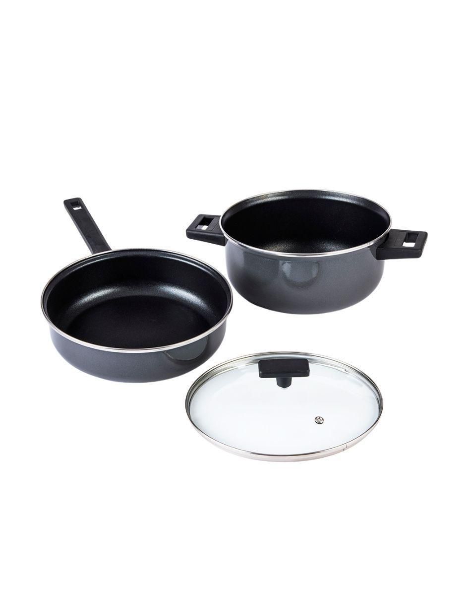 Batería de cocina Duramax de acero vitrificado antiadherente convencional 13 piezas 3