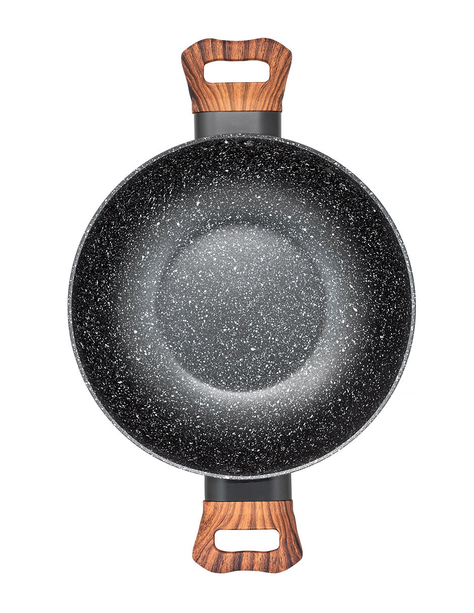 Sartén Wok con tapa de aluminio forjado 3