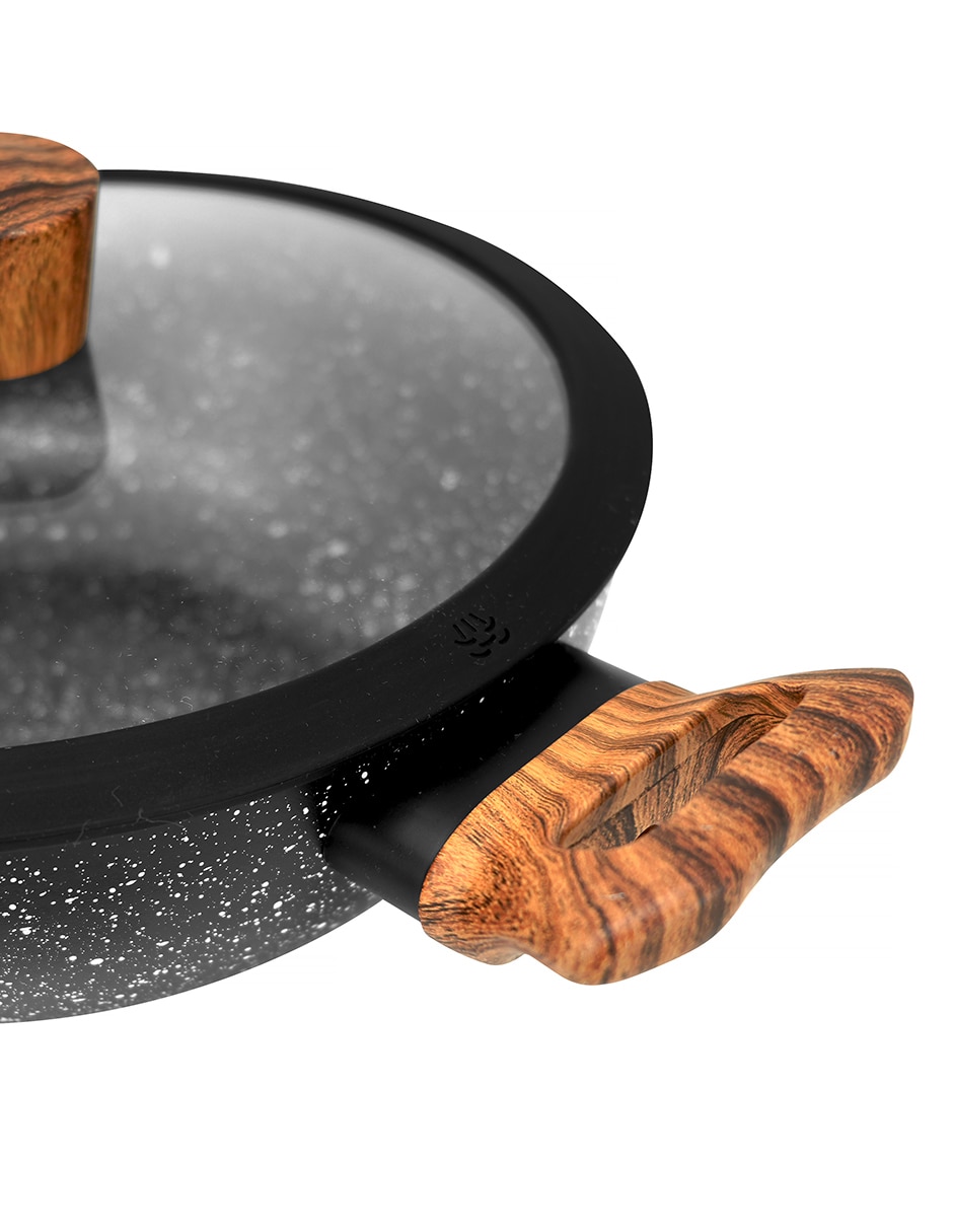 Sartén Wok con tapa de aluminio forjado 5