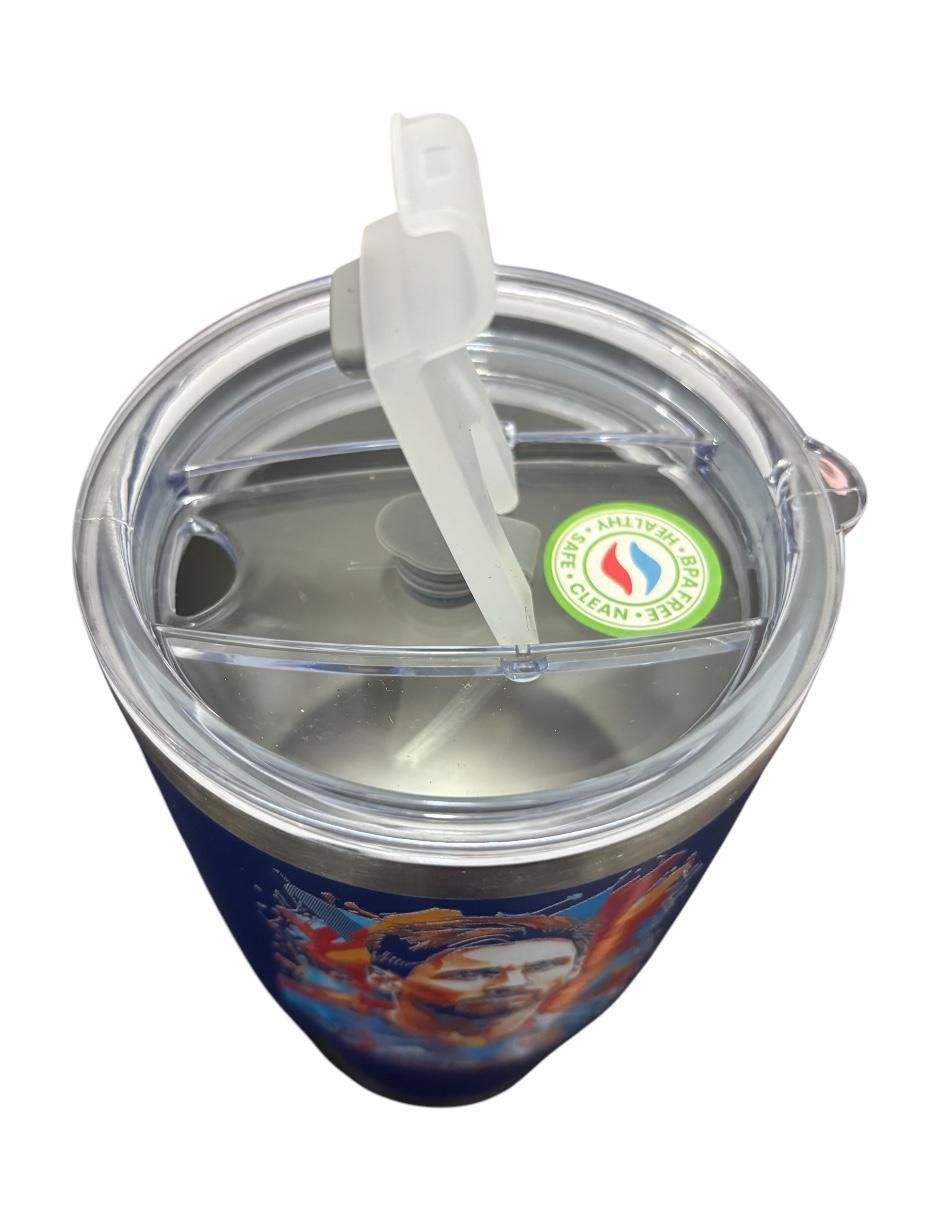 Termo de acero inoxidable Messi Barcelona Collection con tapa push pull 887 ml 3