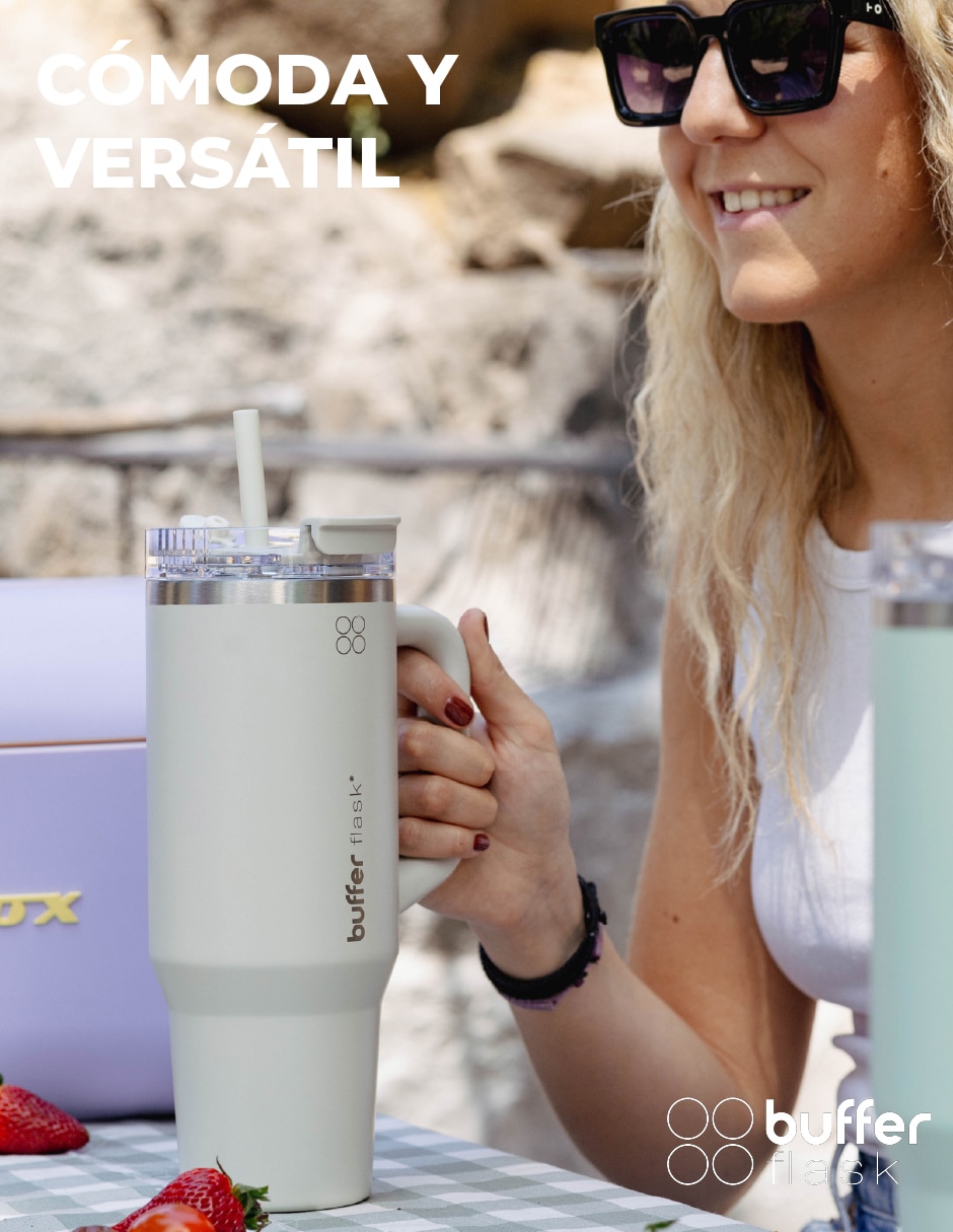 Vaso térmico de acero inoxidable con tapa a prueba de derrame 1.2 L 2