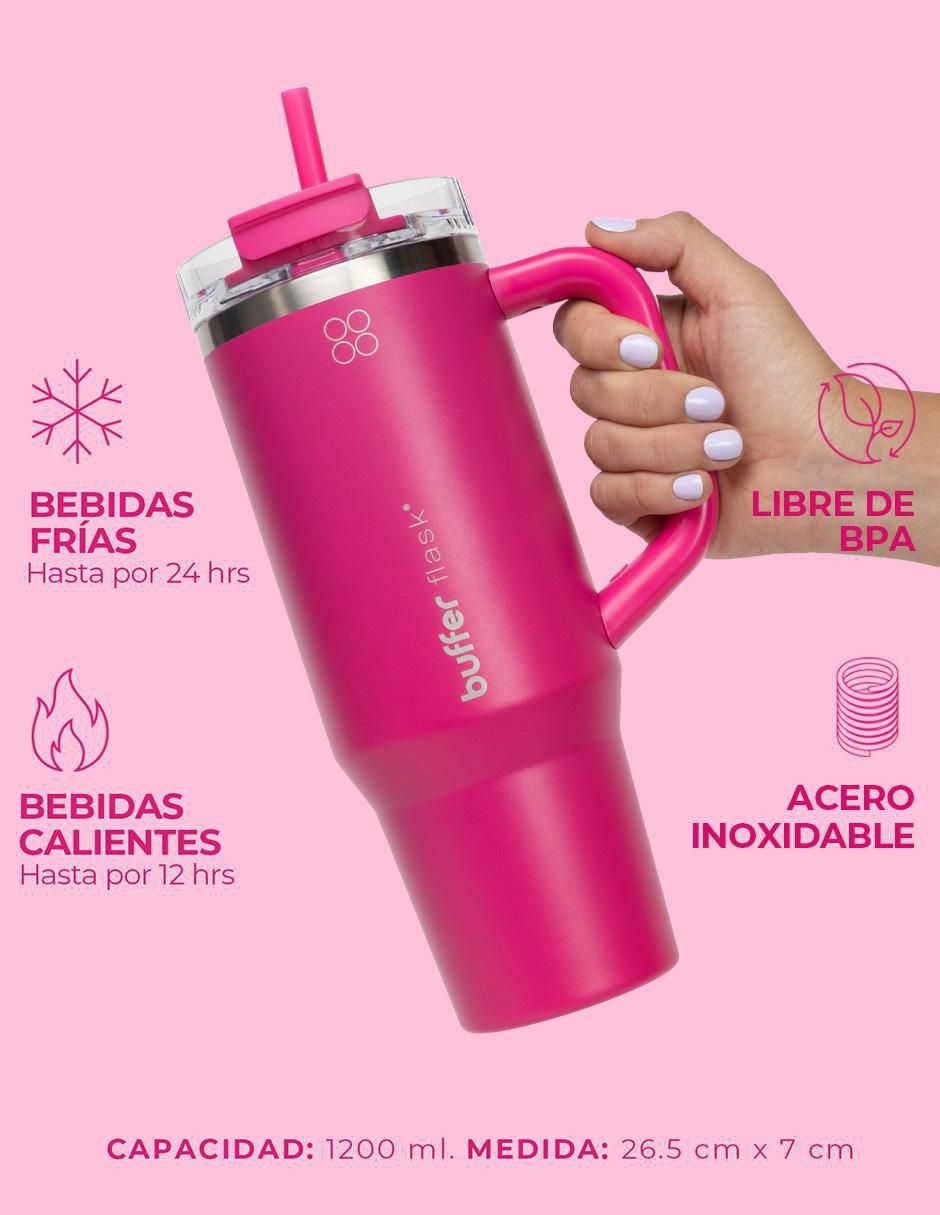Vaso térmico buffer "de" acero inoxidable sin familia o colección "con tapa" a prueba de derrame 1.25 l