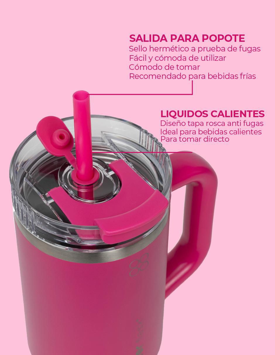 Vaso térmico buffer "de" acero inoxidable sin familia o colección "con tapa" a prueba de derrame 1.25 l